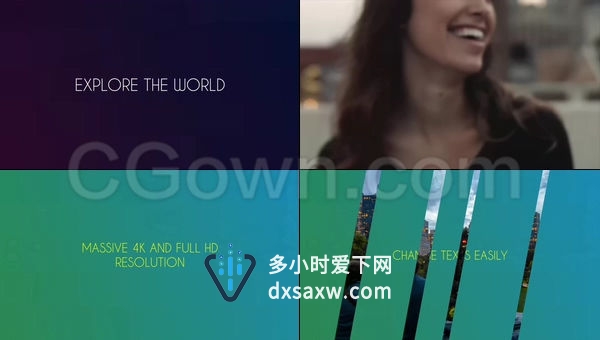 4K高清动态企业演示文稿标题幻灯片-AE模板下载