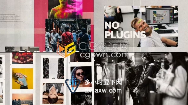 AE模板下载城市人物生活片段动画时尚动感视频片头宣传介绍效果