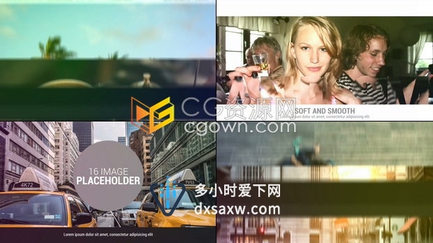 照片幻灯片制作光漏简单介绍动画旅游宣传介绍相册视频效果-AE模板下载