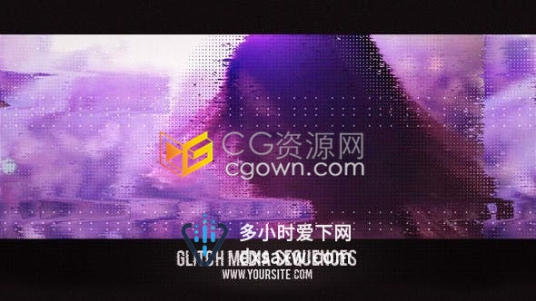 信号损坏视频故障设计效果动作电影宣传预告片-AE模板下载