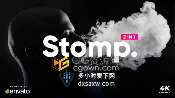 时尚跺脚节奏快速标题排版快闪文字动画介绍开场-AE模板下载