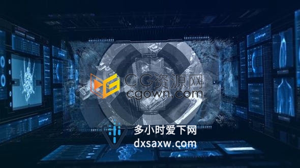 AE模板-HUD用户界面屏幕全息科技科幻电影信息跟踪游戏宣传制作UI元素4K动画