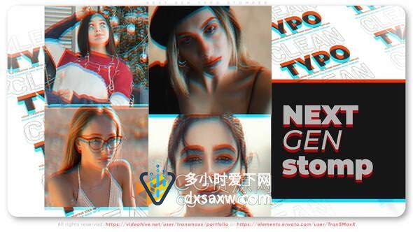 AE模板-故障摇滚嘻哈现代风格音乐节宣传片头视频