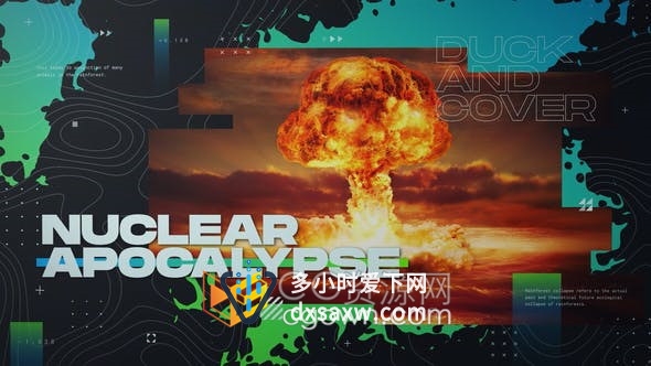 AE模板-酸性损害图形效果视频转场介绍城市新闻事件图文动画效果