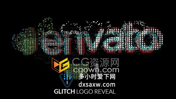 rgb分离twitch数字失真快速故障标志介绍片头-AE模板