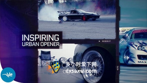 AE模板-汽车比赛或健身房锻炼宣传片体育运动介绍视频制作