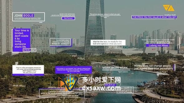 AE模板-14组时尚扁平设计视频字幕文字标题动画Stylish Corporate Titles