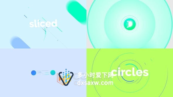 圆形切片图形动画效果LOGO视频片头制作工程文件-AE模板