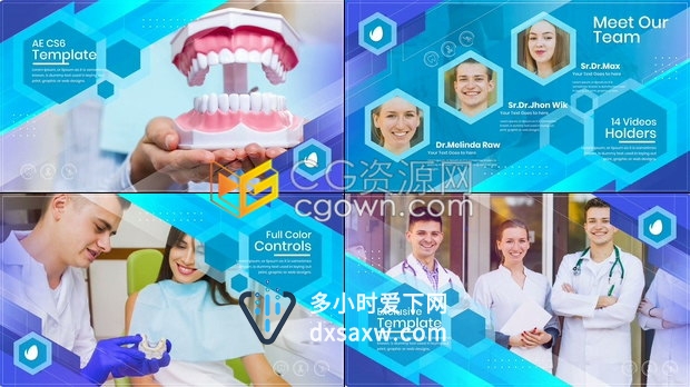 AE模板-制作牙科介绍医学科技公司示范宣传片推广视频效果
