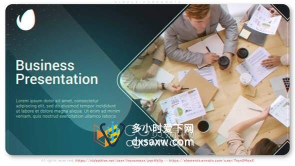 AE模板-专业设计制作公司幻灯片或商业时间线宣传视频