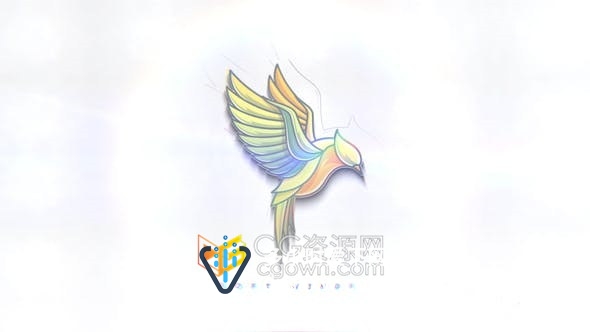 涟漪RGB分割美感棱镜效果视觉光效LOGO三维动画视频片头-AE模板