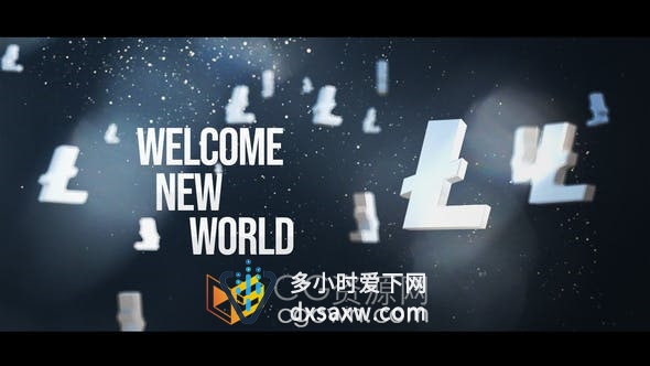 AE模板-加密数字货币介绍市场营销宣传视频片头制作