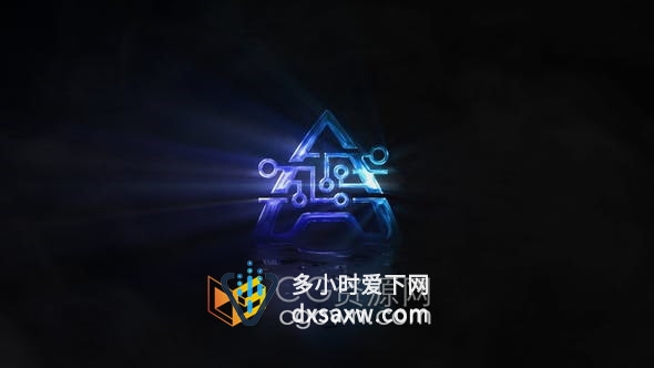 AE模板-耶稣光LOGO发光扫光烟雾特效动画视频