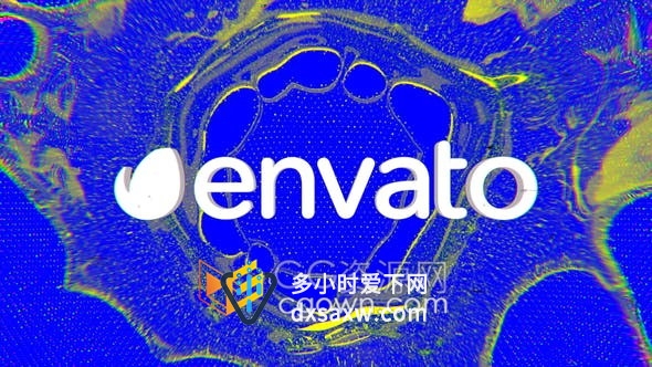 Modern Glitch Logo RGB分割飞溅数字失真创意标志视频片头-AE模板
