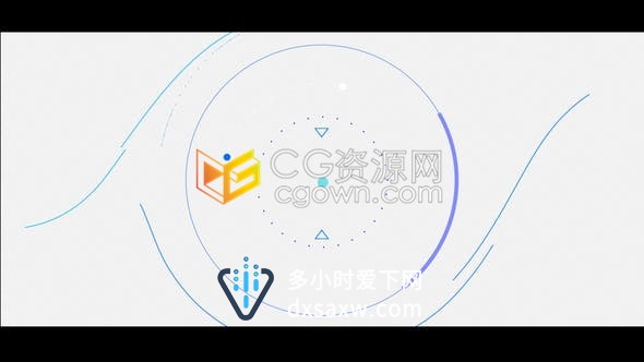 AE模板-波纹线条快速动态介绍宣传文字动画视频片头制作