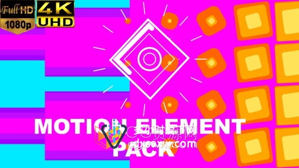 AE模板-100+运动图形MG动画元素包Motion Element Pack