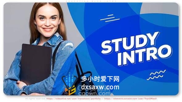 大学高等教育学校机构宣传片大规模在线公开课程介绍视频制作-AE模板