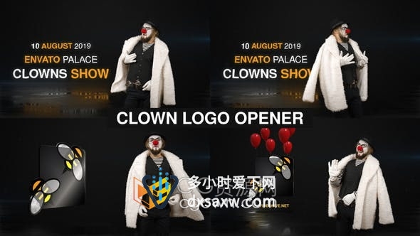 AE模板-马戏团小丑表演活动宣传片头视频动画制作