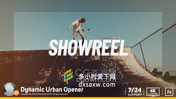 充满活力节奏动态图形动画开场视频介绍片头-AE模板