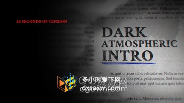 AE模板-用于惊悚恐怖革命末日辐射僵尸巨灾战争滥用主题介绍宣传视频