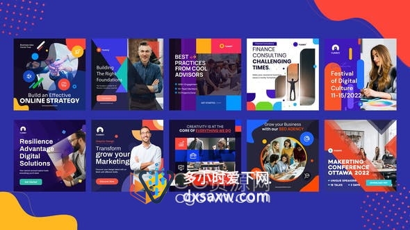 AE模板-短小视频制作宣传您的公司产品和服务广告视频动画