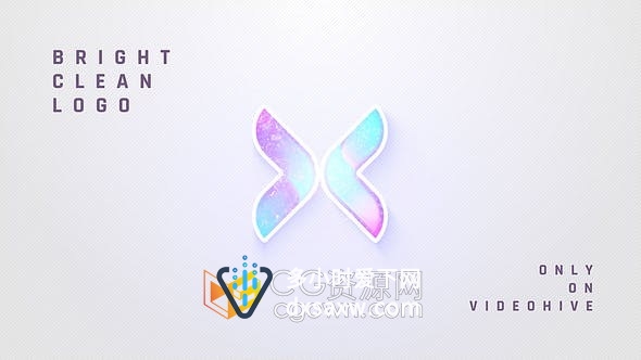 AE模板-明亮干净光泽公司LOGO动画视频片头制作