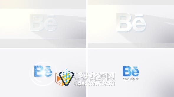 AE模板-4K分辨率视频片头干净明亮动画效果设计