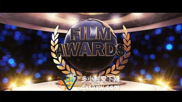 AE模板-Awards Logo E3D插件制作三维晚会开场视频片头