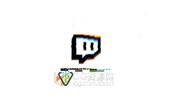 AE模板-4K毛刺故障RGB分裂效果标志LOGO动画