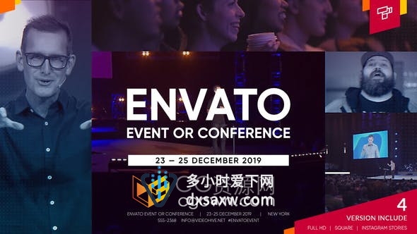 AE模板-公司活动企业商务会议培训演讲研讨介绍视频