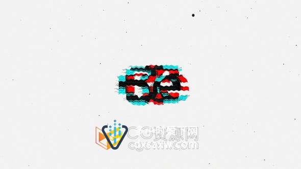 AE模板-RGB故障标志视频片头动画Glitch Logo Reveal