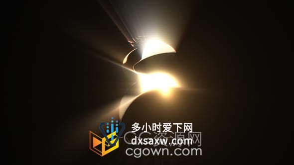 rgb分割发光过渡金色标志logo显示动画-AE模板