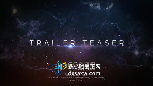 黑暗云层耀斑冲击介绍文字动画游戏电影预告片-AE模板