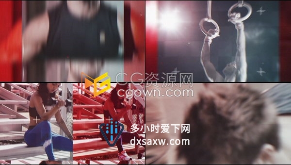 快速体育宣传动态揭幕战健身运动现代能量事件视频开场-AE模板