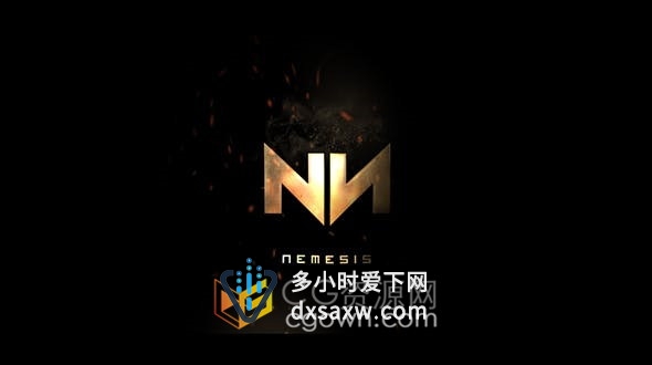 3种配色金属质感LOGO动画火花粒子特效视频片头制作-AE模板