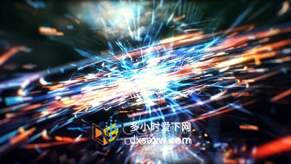 AE模板-涡旋粒子能量爆炸闪电3D LOGO动画片头视频
