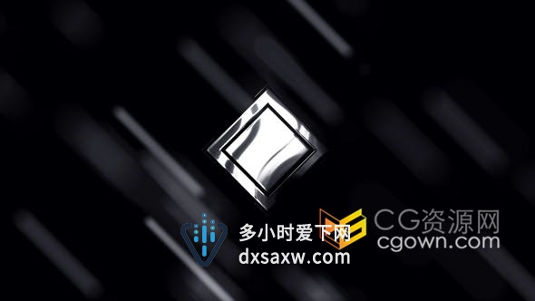 AE模板-黑色豪华反射光面抽象动画演绎LOGO标志片头