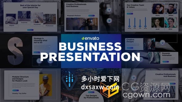 实用商务风格现代国际商业演示公司介绍宣传片-AE模板