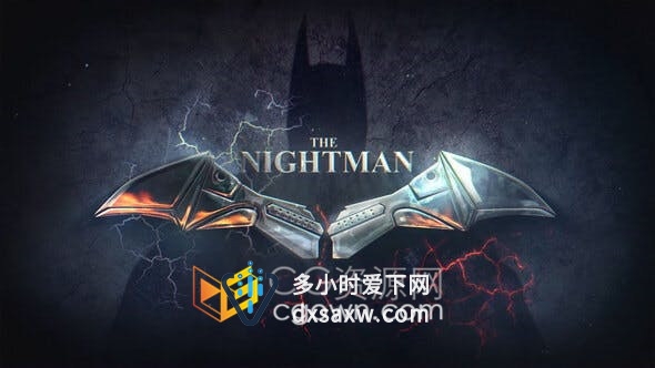 复仇者联盟漫威超级英雄公司标志元素闪电火光LOGO片头-AE模板
