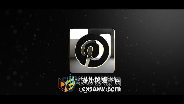 AE模板-金属LOGO反光粒子灰尘动画特效视频制作