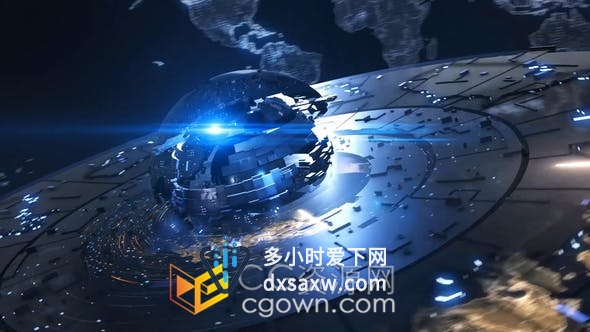 Urgent World News E3D三维新闻频道包装制作工程文件-AE模板