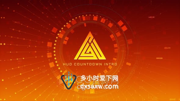 AE模板-HUD动画场景10秒倒计时开场视频片头效果制作