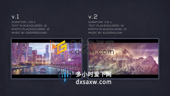 PR预设/AE模板-超现代未来视差效果网格覆盖粒子漏光镜头光晕视差毛刺幻灯片