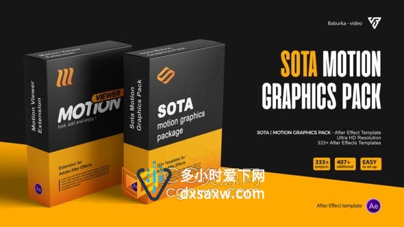 407+ Motion Graphics动态图形元素社交媒体背景转场介绍标题-AE模板扩展脚本