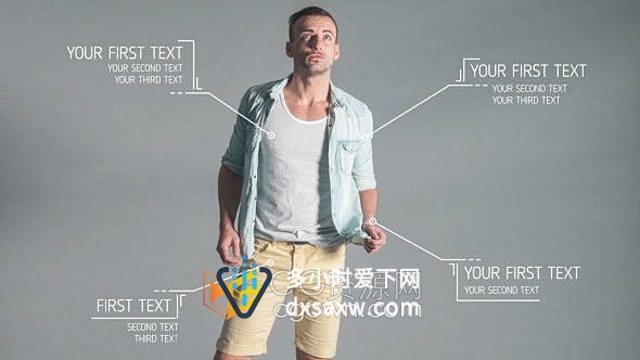 AE模板-Call-Out Titles呼出标注标题信息图商品物品介绍视频字幕