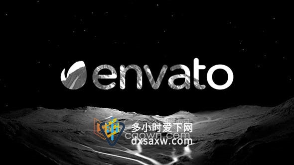 黑暗神秘丘陵山岩石地形风景LOGO标志动画视频片头-AE模板