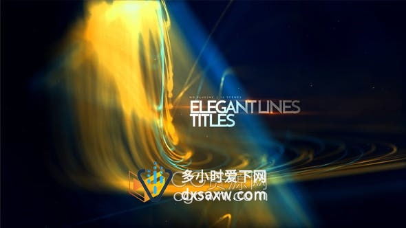 AE模板-优雅粒子线条动画背景抽象宣传片头视频Elegant Lines Titles