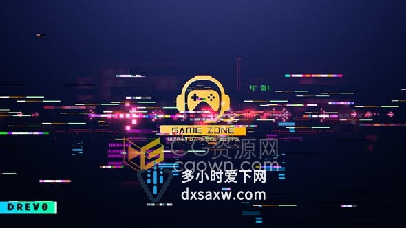 游戏锦标赛网络高科技3D故障HUD流媒体CS射击游戏宣传片头-AE模板