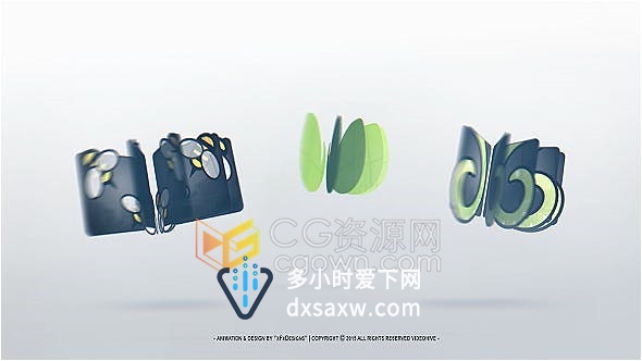 明亮3D旋转翻转LOGO动画制作企业公司视频片头-AE模板