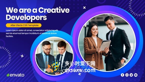 AE模板-商业咨询服务介绍幻灯片会计管理法律顾问财务人力资源公共关系宣传视频